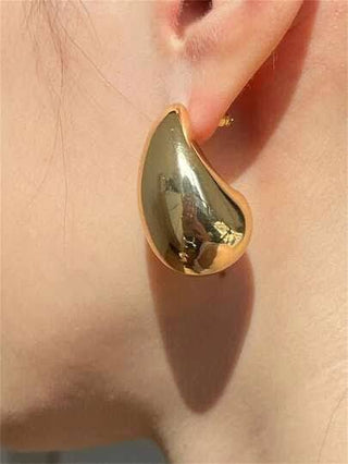 Anti Tarnish Water Drop Gold Earrings